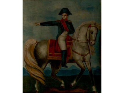 Napoleon riding a...