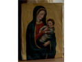 Holy Virgin and child on gilded background oil painting on canvas