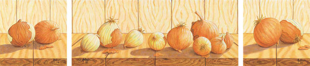 Cebollas Oil Canvas Still Life Paintings