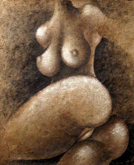 femme nue Técnica Mixta