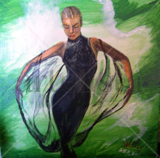 sem titulo Acrylic Textile Figure Painting