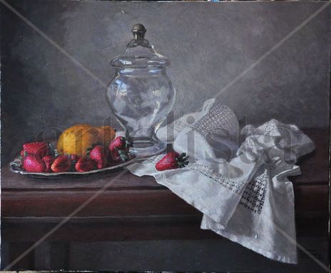 Cristal con fresas...
