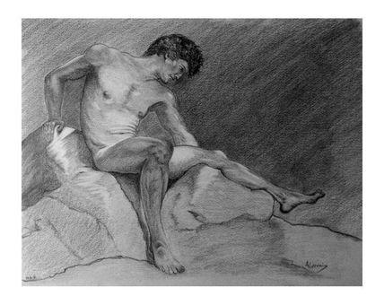 Homme au rocher