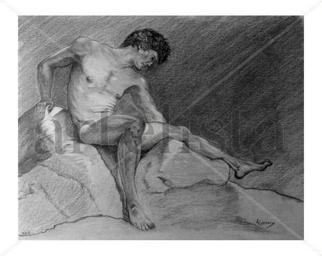 Homme au rocher
