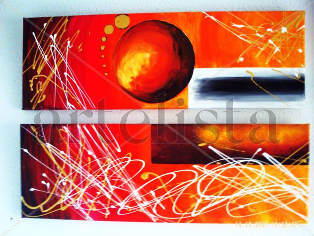 Detalle izquierda de la obra " Galaxia "