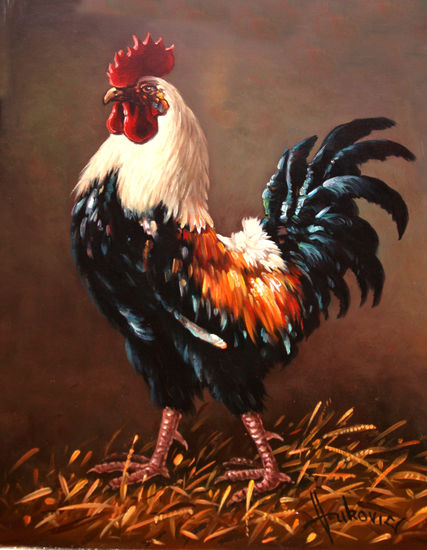 rooster - the master of the yard Óleo Lienzo Otros