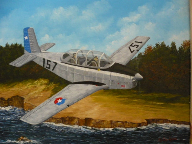 Mentor T-34 Fuerza  Aérea  de  Chile Oil Canvas Others