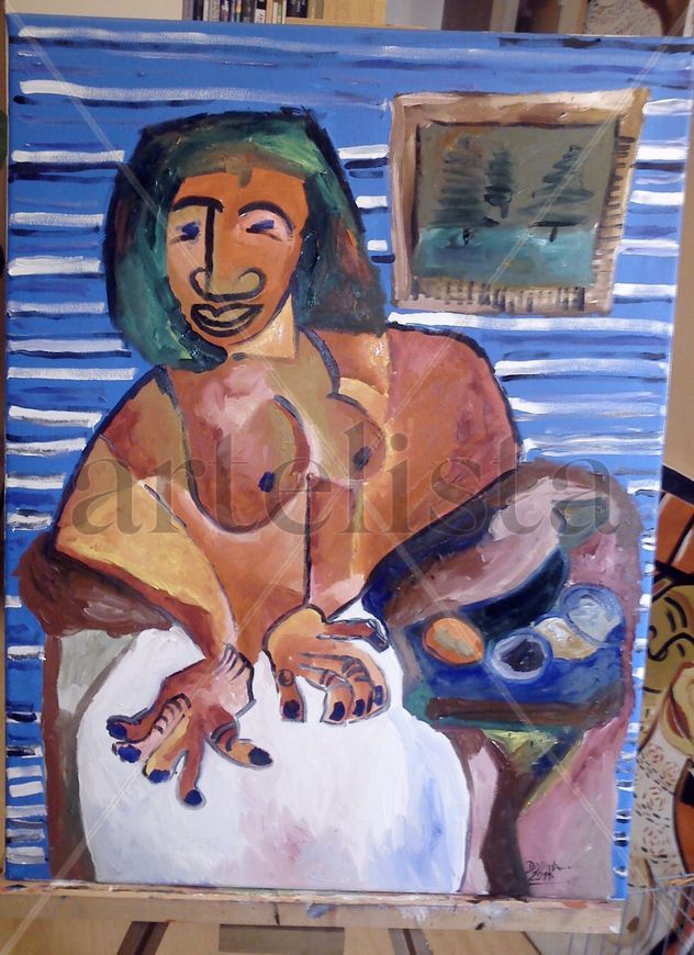 lady with a white skirt