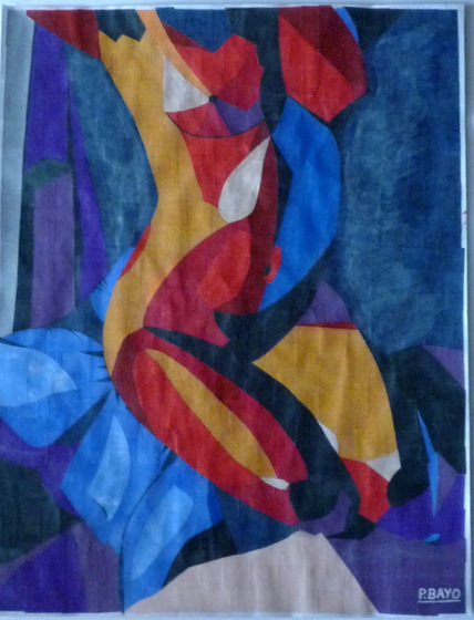 Desnudo de rodillas