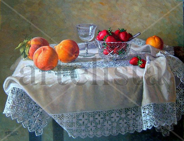 Melocotones y fresas