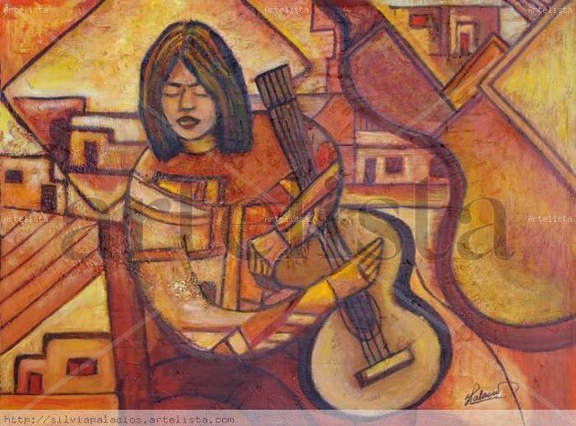 guitarreando Acrylic Canvas Landscaping