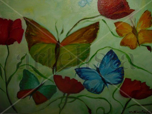 mariposas Oil Canvas Landscaping