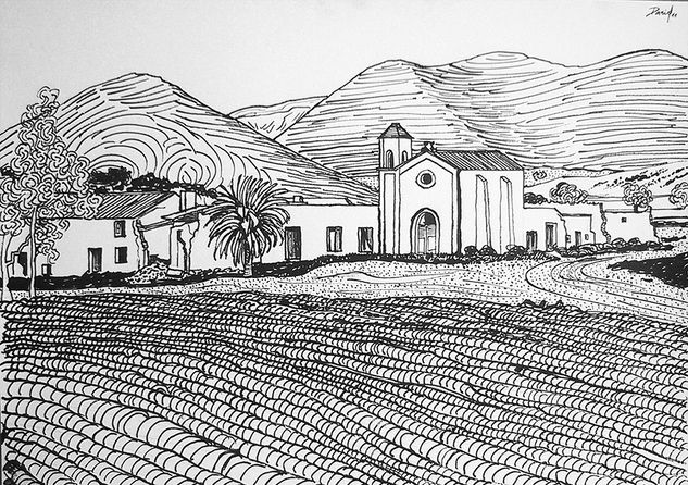 Cortijo del Fraile con montañas Tinta