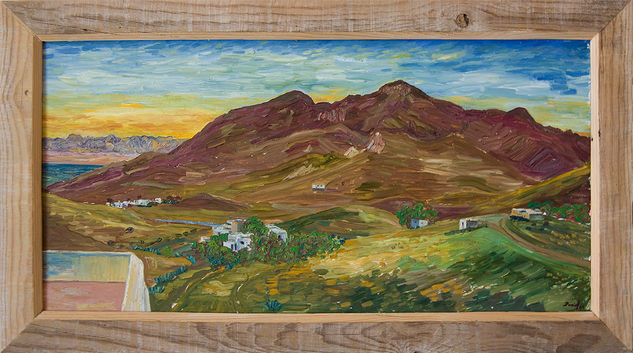 Paisaje de los Frailes amaneciendo Oil Panel Landscaping