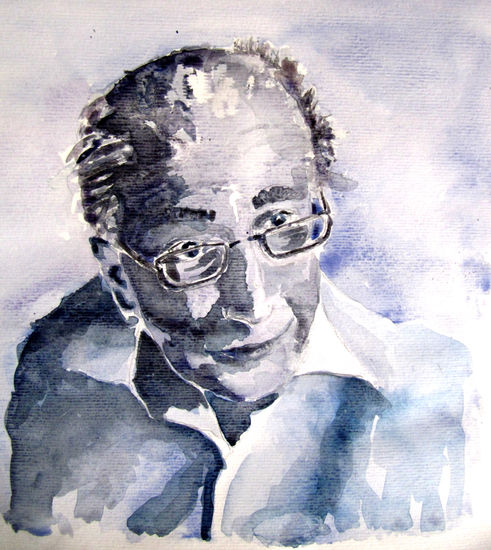 Cabeza de anciano Watercolour Paper Portrait