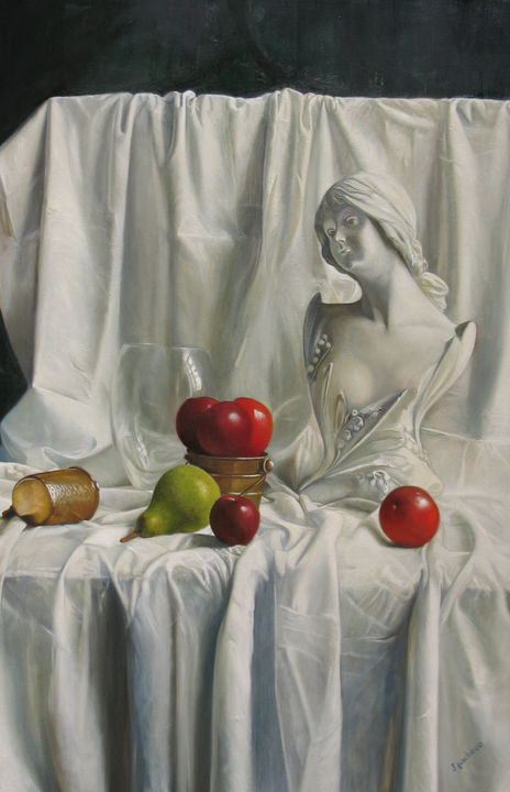Bodegón con manzanas