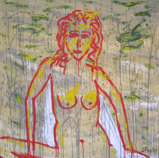 Rivera del Paraná Acrylic Canvas Nude Paintings