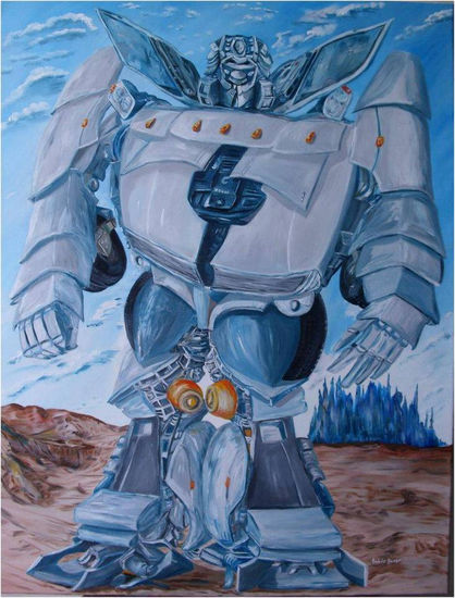 robot alkon de plata. Oil Canvas Figure Painting