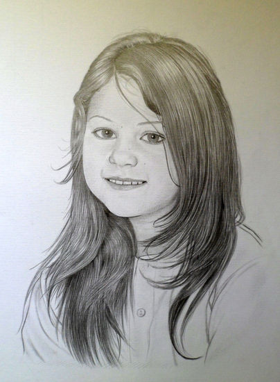 Niña Pencil (Black) Paper Portrait