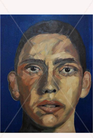 miradas 4 Oil Panel Portrait