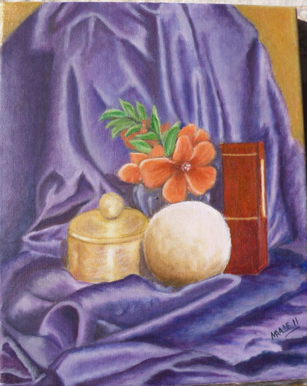 Bodegón violeta Oil Canvas Still Life Paintings