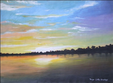 Río Amazonas Acrylic Canvas Landscaping