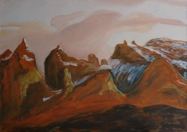 TORRES DEL PAINE Oil Canvas Landscaping