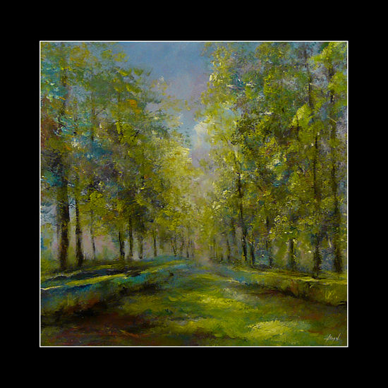 Paseo de los tilos. Primavera (Pazo de Oca) Acrylic Canvas Landscaping