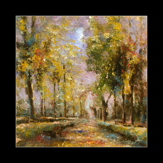 Paseo de los tilos. Otoño (Pazo de Oca) Acrylic Canvas Landscaping