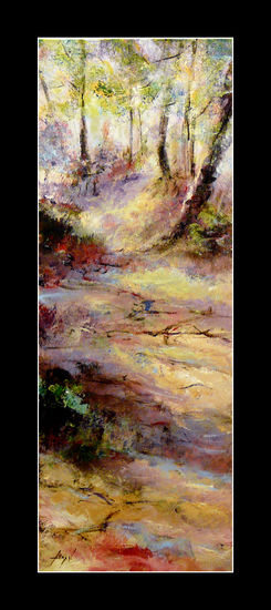 Camiño do balneario Acrylic Canvas Landscaping