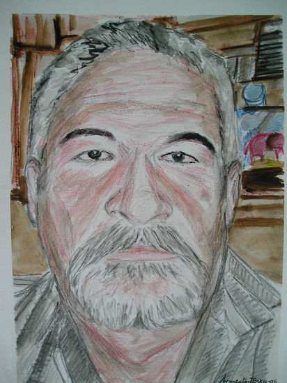 Autoretrato Watercolour Paper Portrait