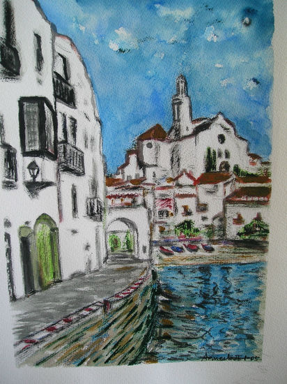 Cadaques Watercolour Card Landscaping