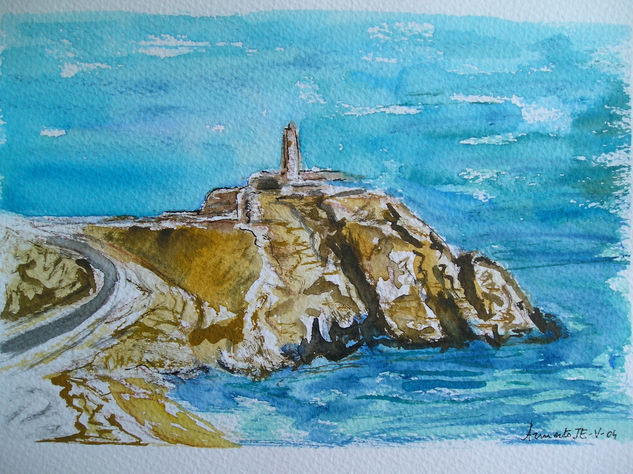 Cabo de Gata en Almeria Watercolour Card Landscaping