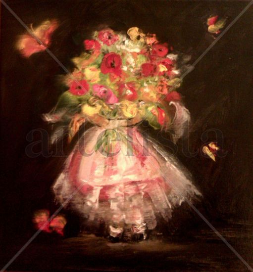 NAVIDAD 2011 Oil Canvas Floral Painting