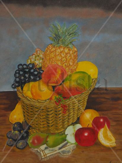 Cesto con frutas Oil Canvas Still Life Paintings