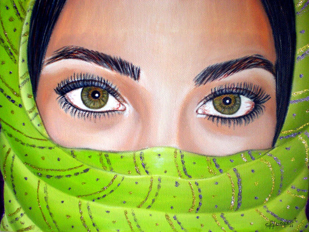 MIRADA DE LAURA Acrylic Canvas Portrait