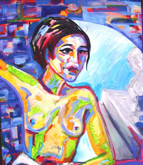 MIS SUEÑOS DESNUDO Acrylic Canvas Portrait