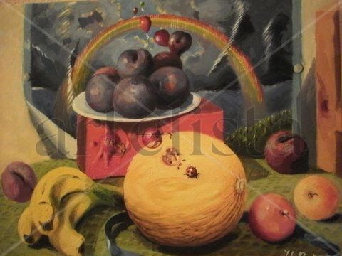 Amarillo melón Oil Canvas Still Life Paintings