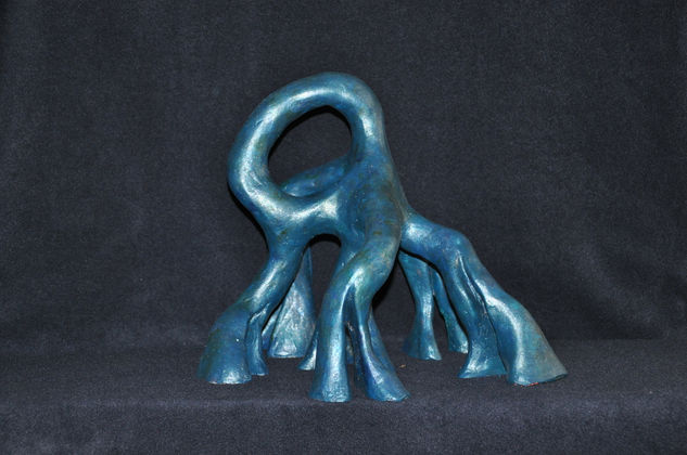 Blue creature Pottery Abstract