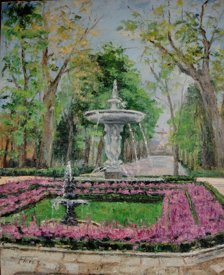 Fuentes en el Retiro Oil Canvas Landscaping