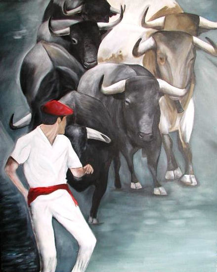 san fermin Oil Canvas Figure Painting