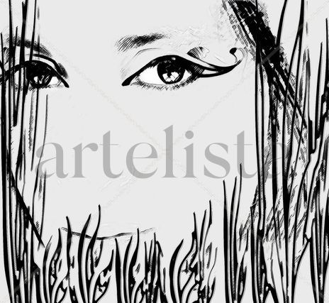 Mujer de mirada pícara