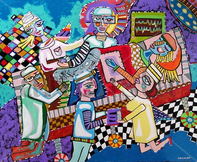 SURGEONS 2011 Acrylic Canvas Figure Painting