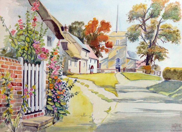 LA IGLESIA INGLESA SEGÚN WILLIAM NEWTON Watercolour Paper Landscaping