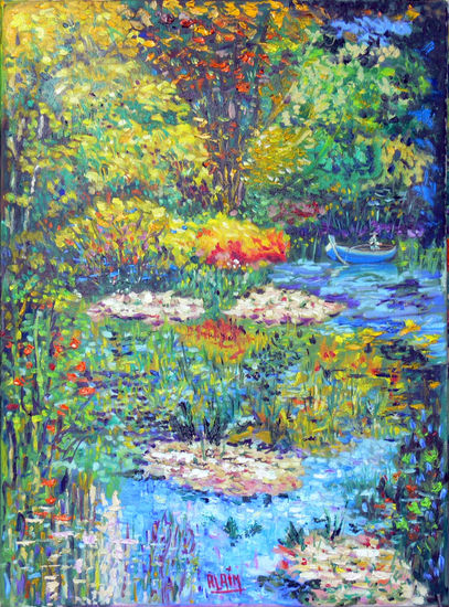 EL ESTANCO DE GIVERNY 1 Oil Canvas Landscaping