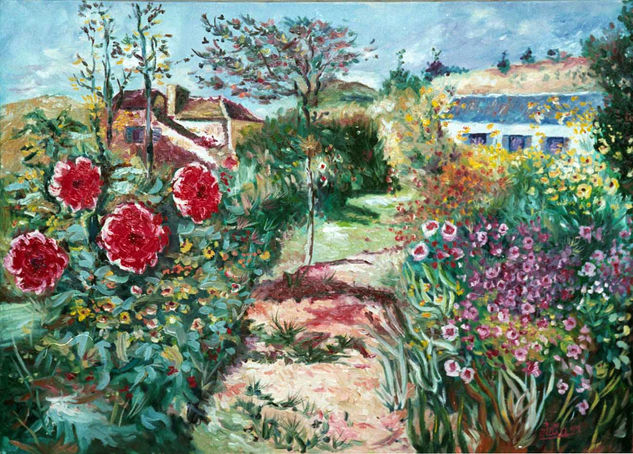 LA CASA DE MONET EN GIVERNY 1 Acrylic Canvas Landscaping