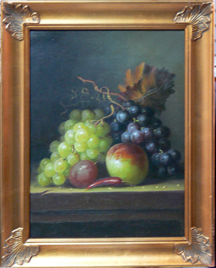 LA GUINDILLA ROJA Oil Panel Still Life Paintings