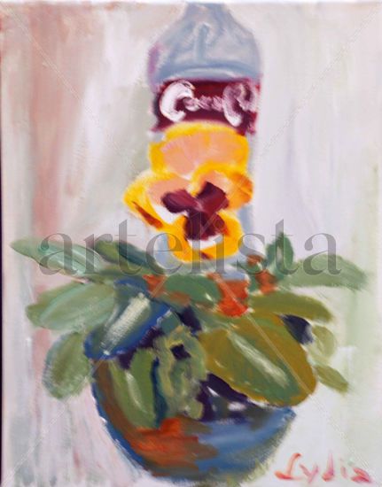 Detrás: la marca Oil Canvas Floral Painting