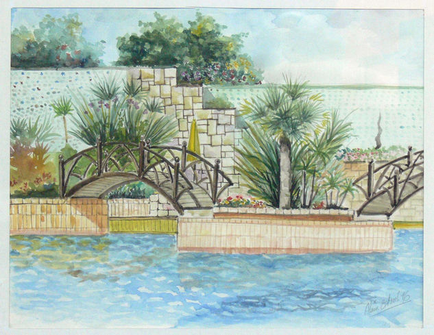 LA PISCINA DE ESTORIL Watercolour Paper Landscaping