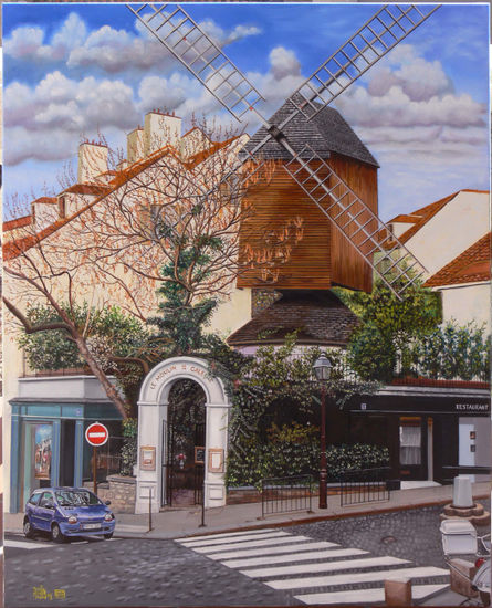 LE MOULIN DE LA GALETTE 2 Oil Canvas Landscaping